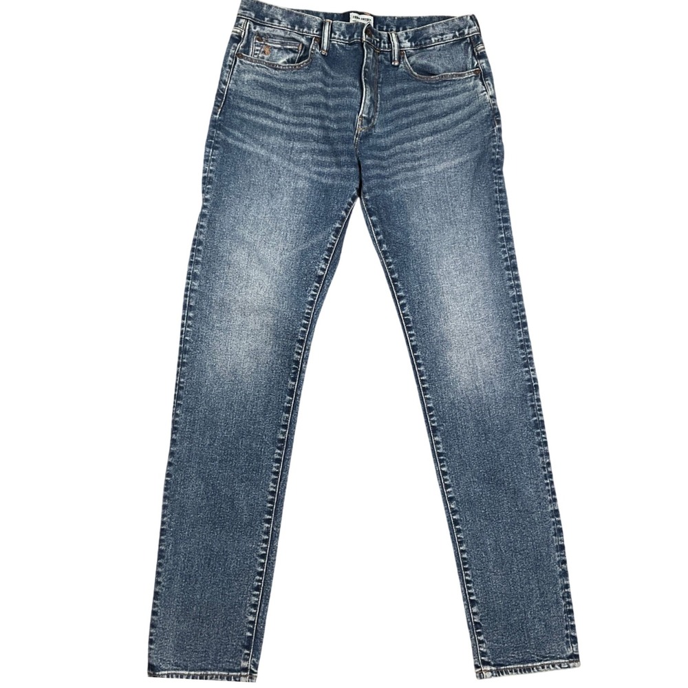 Todd Snyder Jeans Mens 32W 34L Blue Whisker Slim Fit Blue Wash Denim